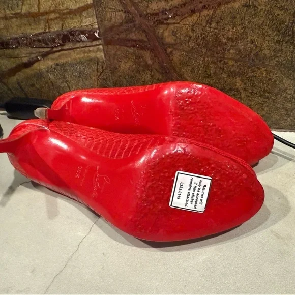 Christian Louboutin Snakeskin Animal Print Pumps - Picture 5 of 6